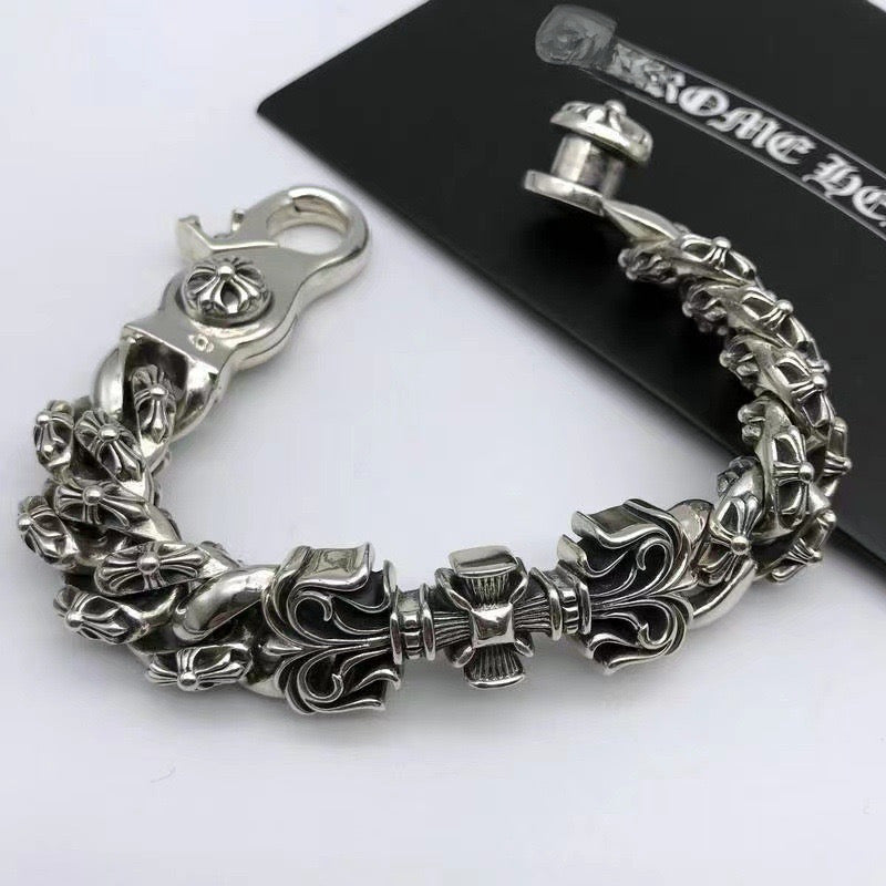 Chrome heart inspired bracelet