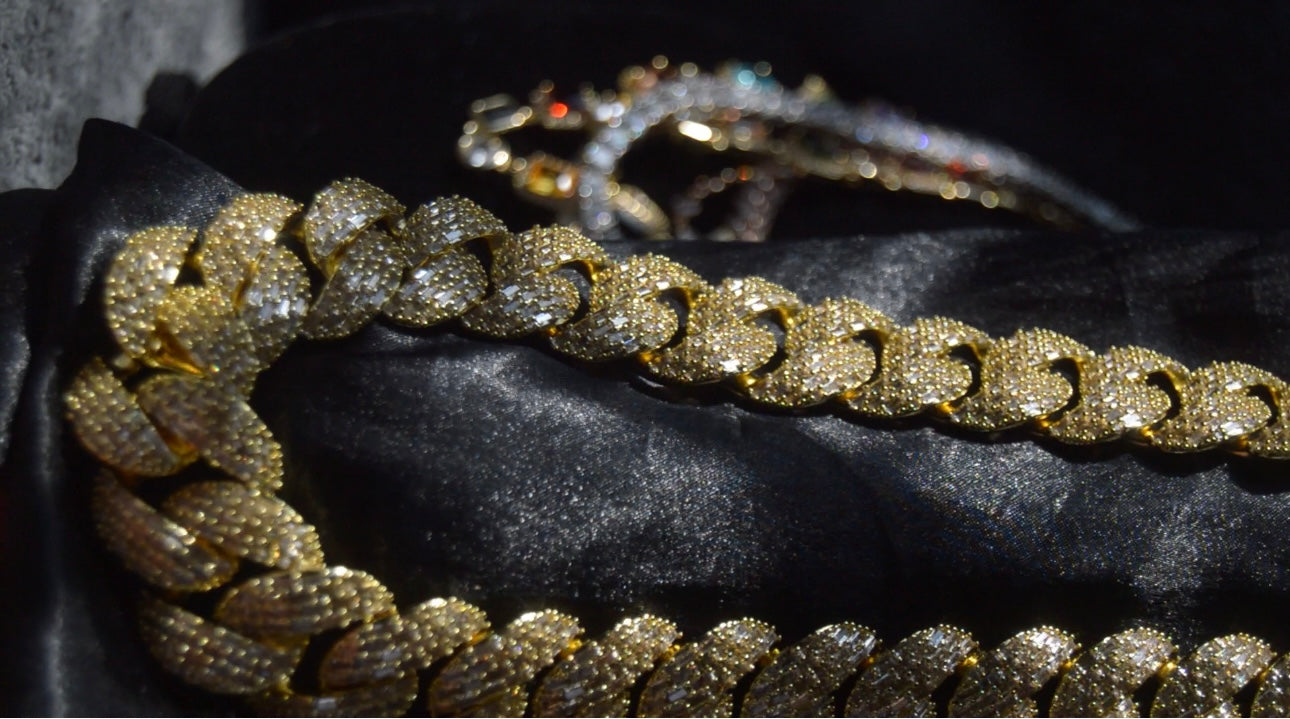 14k Gold Bane Cuban Link Baguette