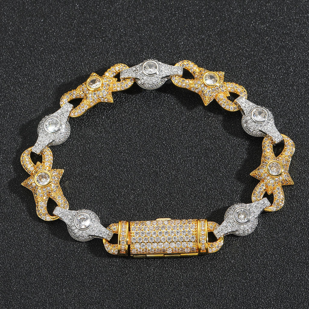 Two-Tone Guardian Eye Link Bracelet