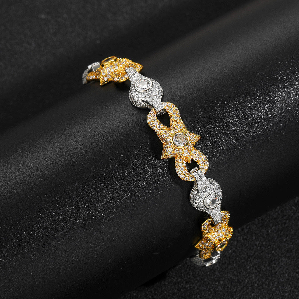 Two-Tone Guardian Eye Link Bracelet