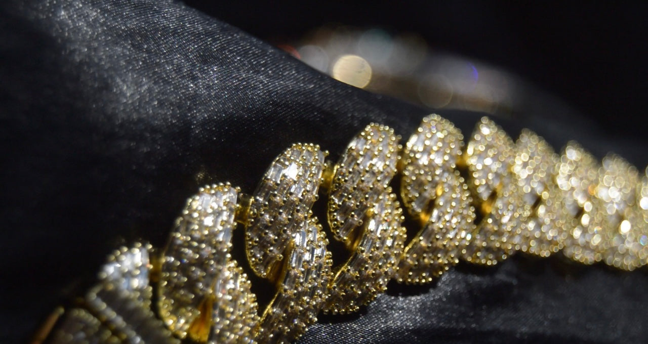 14k Gold Bane Cuban Link Baguette