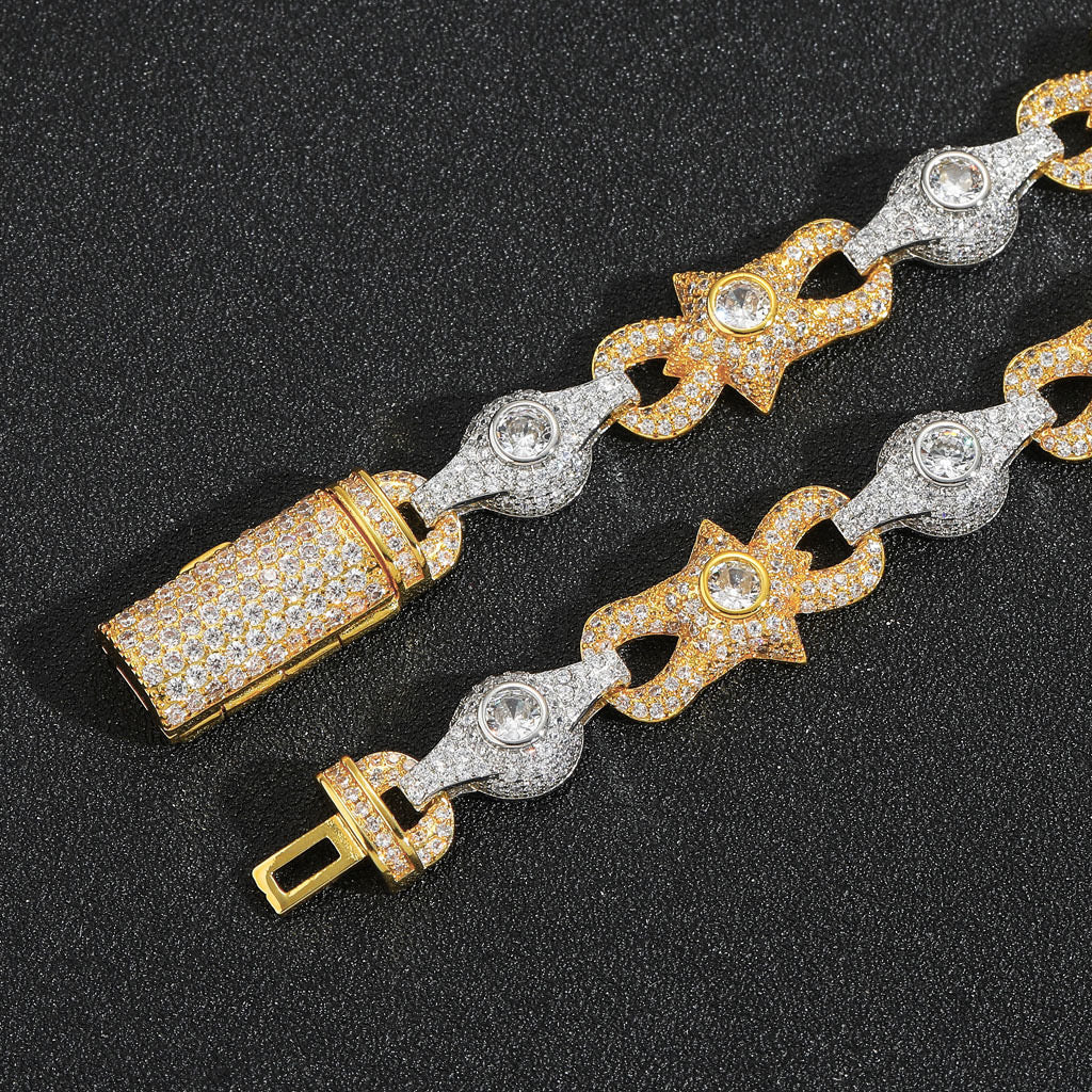 Two-Tone Guardian Eye Link Bracelet