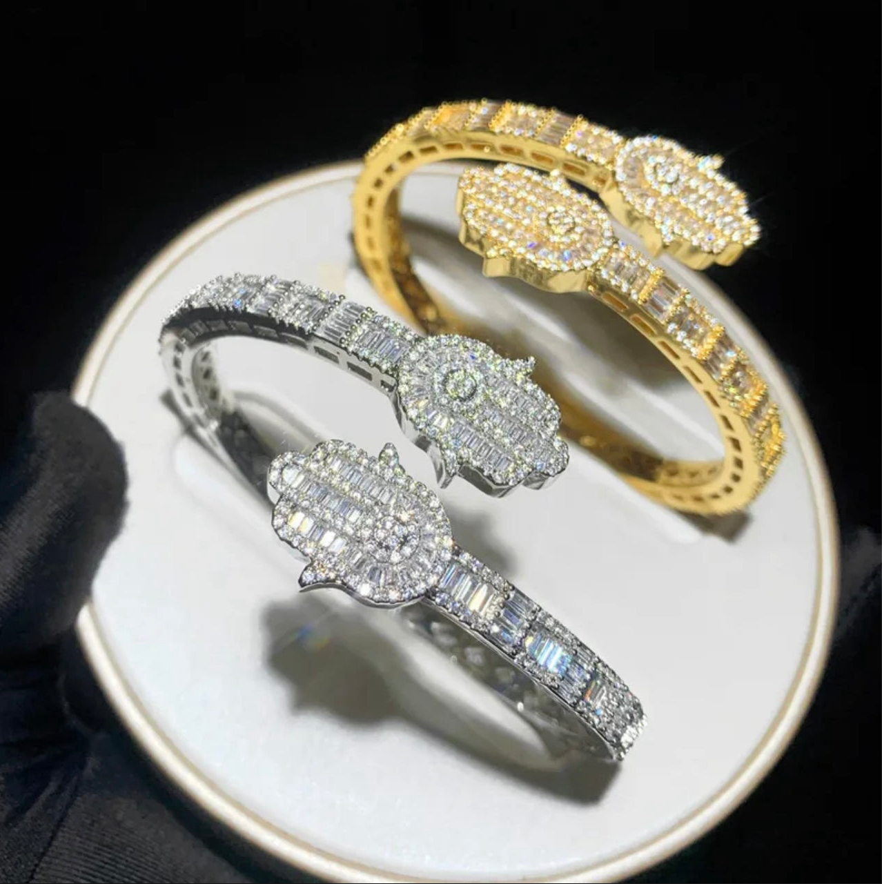 Eternal Hamsa Baguette Cuff