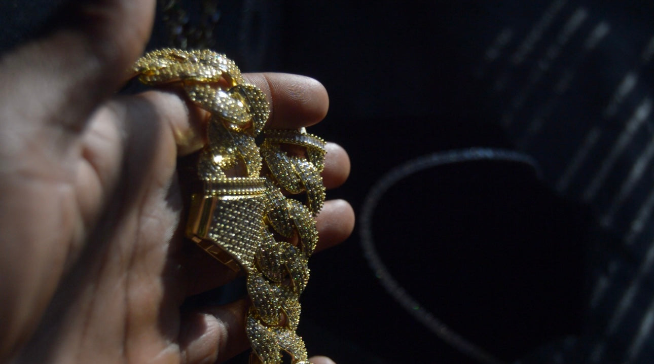 14k Gold Bane Cuban Link Baguette