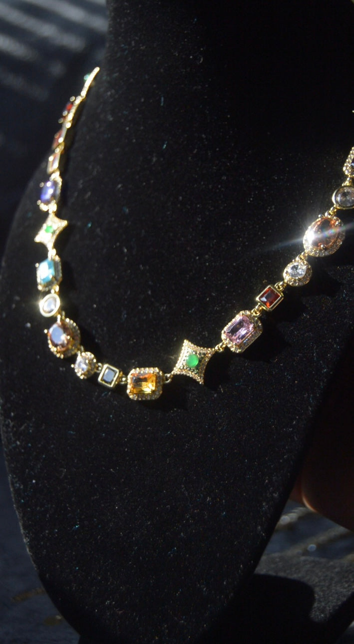 Scarlet Gemstone Necklace