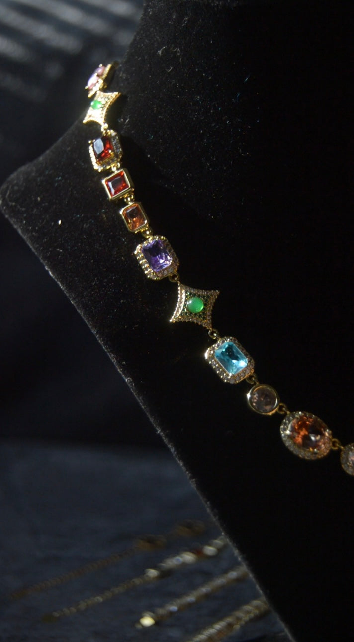 Scarlet Gemstone Necklace