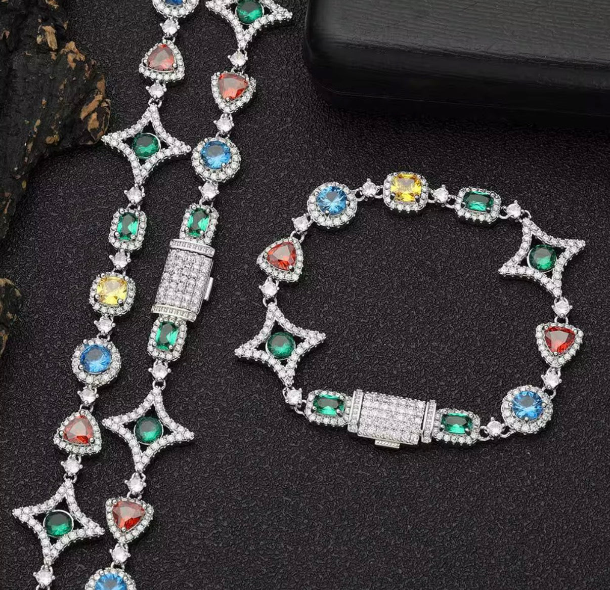 Scarlet Gemstone Necklace/ Bracelet ￼