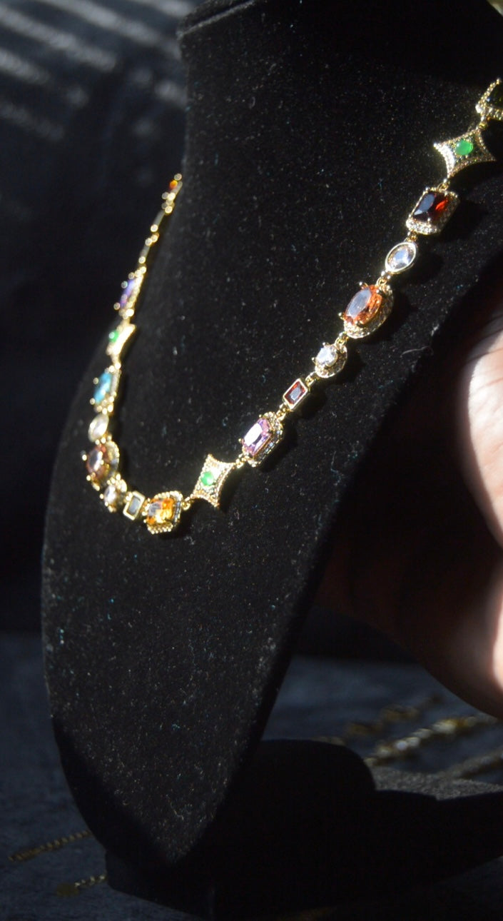 Scarlet Gemstone Necklace
