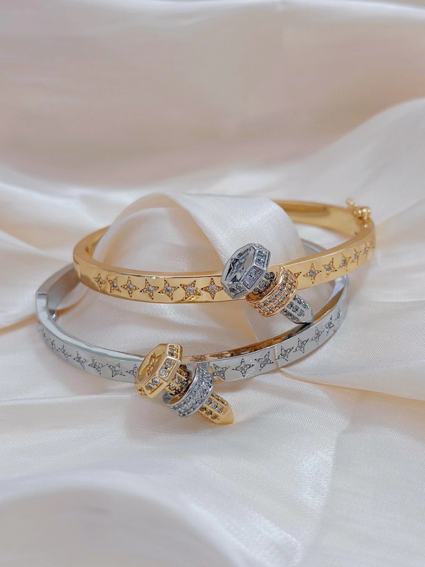Star Pavé Bangle & Ring Set