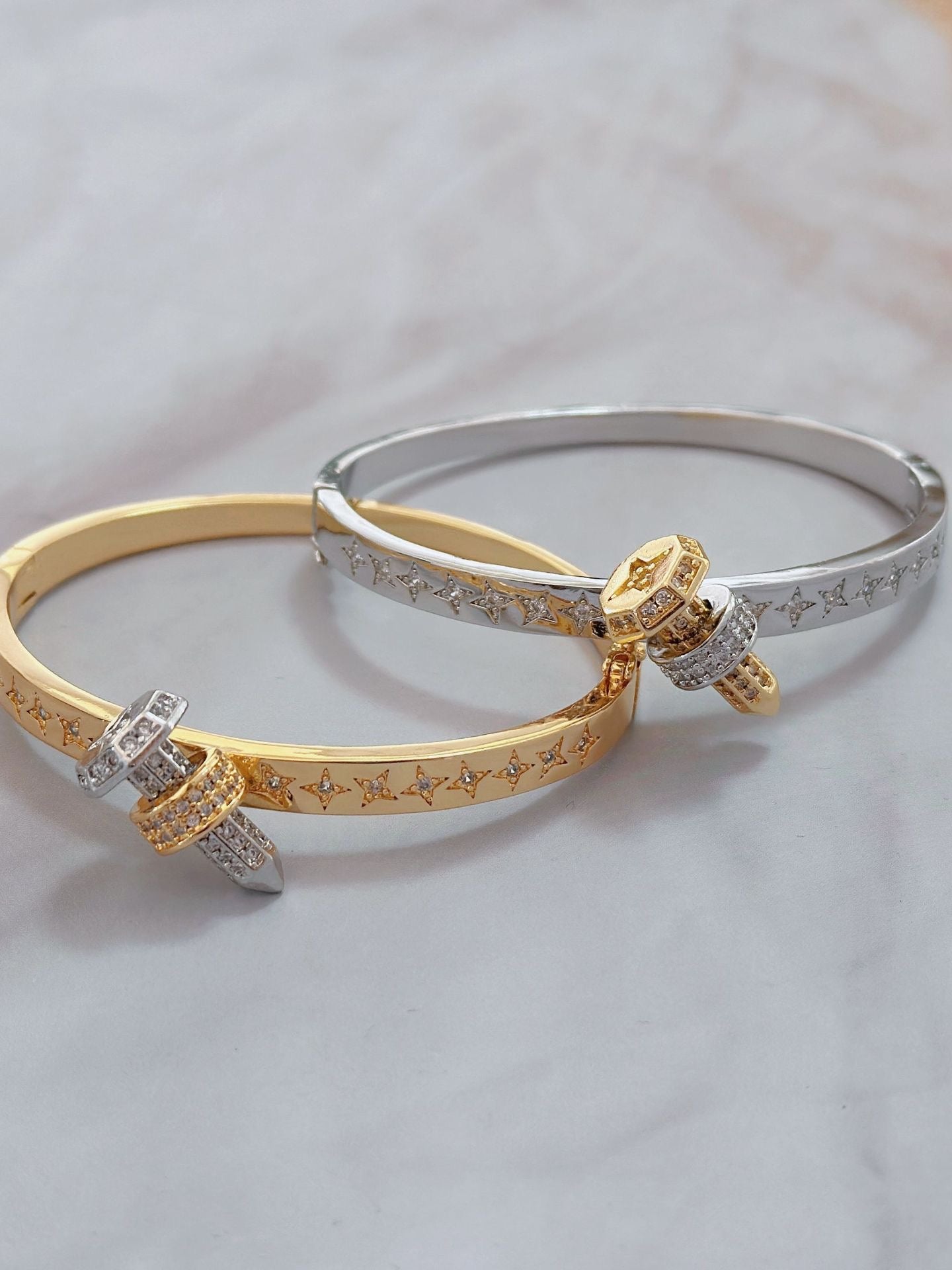 Star Pavé Bangle & Ring Set